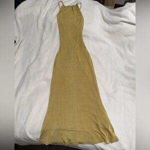 MISHA Gold Maxi Dress